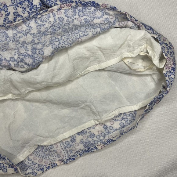 Free People Delfonic Flirty Paisley Romper Size 4 Blue Cross Back Straps Lined - Picture 7 of 12